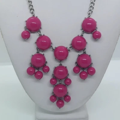 $13 • Buy Magenta Bubble Statement Necklace