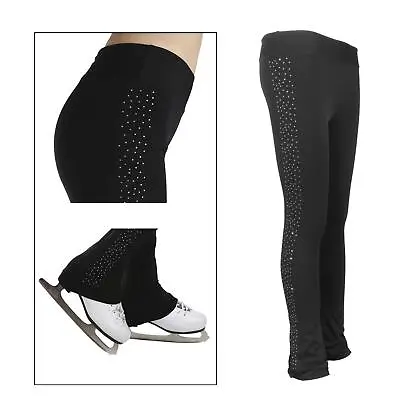 Women Kids Ice Figure Skating Pants Gymnastics Trousers Competition Costume • £27.23