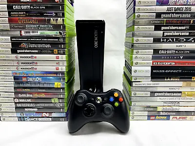 $159.99 • Buy Microsoft Xbox 360 S Console Bundle W/ Controller + 2 Games ~ TESTED & CLEANED