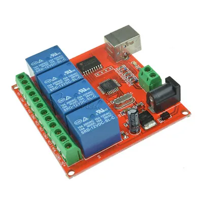 12V USB Relay 4-CH Channel Programmable Computer Control For Smart Home New • $8.03