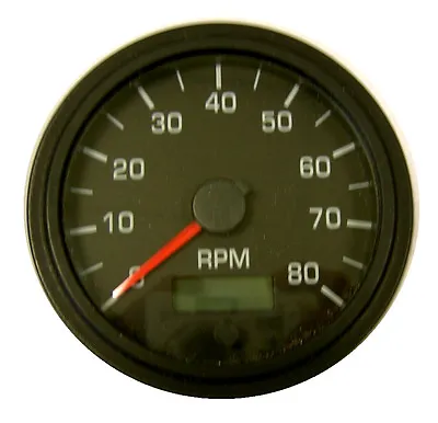 Tachometer Programmable 8K RPM 3-3/8 /86mm LED Light Black/black 001-TA-BB • $45