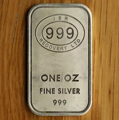 JBR Recovery Ltd 1oz .999 Silver Bar Made In UK Investment Bullion • £0.99