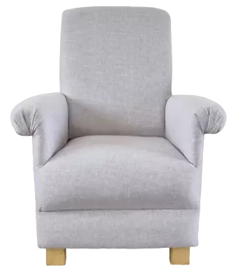 Laura Ashley Belton Steel Grey Fabric Adult Chair Armchair Plain Accent Bedroom • £229.95