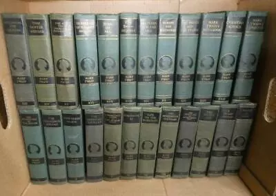 The Complete Works Of Mark Twain 24 VOL Book Set Tom Sawyer The Gilded Age !! • $314.95