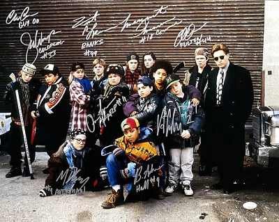 The Mighty Ducks Multi Signed 16x20 Cast Photo 9 Signatures JSA • $149