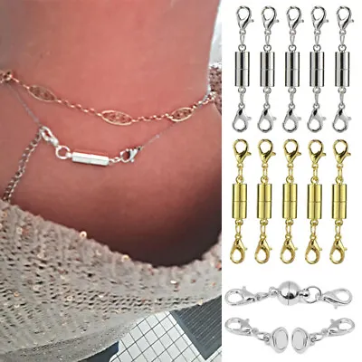 £4.19 • Buy 5x Magnetic Clasps Bracelet Necklace Fastener Clasp Buckle Jewelry Connector New