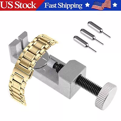 Metal Adjustable Watch Band Strap Bracelet Link Pin Remover Repair Tool Kit US • $4.39
