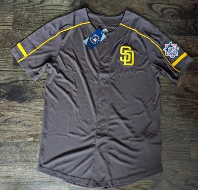 Mens Majestic San Diego Padres Jersey Brown (Blank Back) Multiple Sizes • $27.99