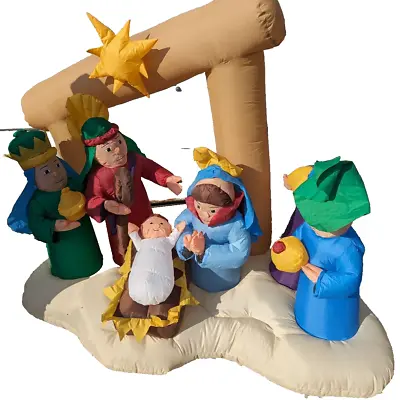 Gemmy Airblown Christmas Inflatable Nativity Scene Home Accents Holiday  • $48.97
