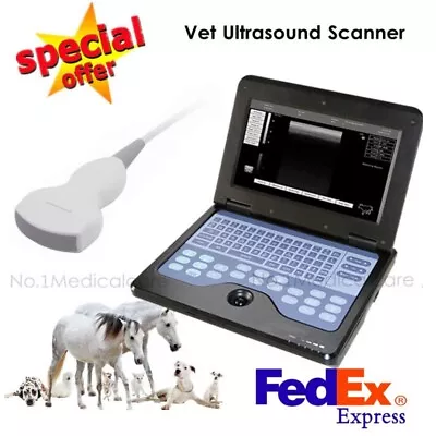 VET Animal Laptop Digital Ultrasound Scanner Machine 3.5 Convex Probe Veterinary • $1249