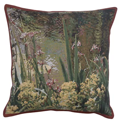 Lively Water Monet's Garden Tapestry Pillow Cover Jacquard Woven Home Decor Art • $115