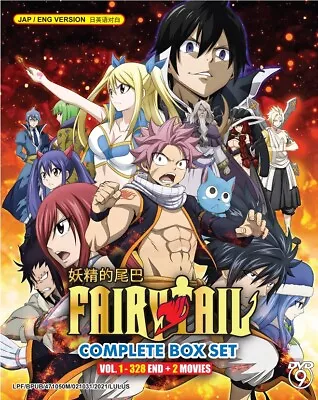 DVD Anime Fairy Tail Complete TV Series (1-328 End) +2 Movies (English Dubbed) • $54.90