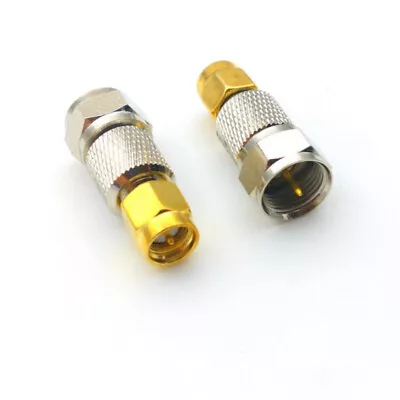 F Type Male To SMA Male Converter Adapter WiFi Radio TV Antenna Coax Jack Plug • £3.25