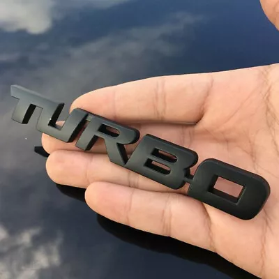 3D TURBO Logo Black Car Styling Sticker Metal Emblem Badge Decal Car Accessories • $4.69