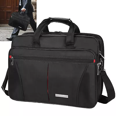 Mens Shoulder Bag Padded Waterproof Large Laptop Briefcase Business Work Case • £10.99