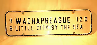 $49.99 • Buy WACHAPREAGUE VA Little City By The Sea Metal LICENSE PLATE TOPPER City Tag 1996