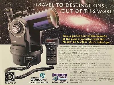 £10.57 • Buy Print Ad Meade ETX-90EC Astro Telescope 1999 Half-Page Advertising Nat Geo Mag