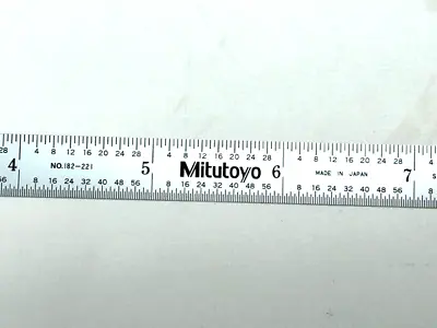 Mitutoyo 182-221 12  SAE Stainless Flexible Ruler Scale 4R 1/8 1/16 1/32 1/64 • $26