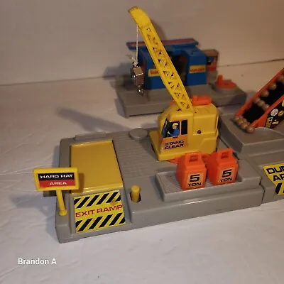 Matchbox Motorcity Gravel Pit Crane Car Wash Playset 1985 Complete • $34.99