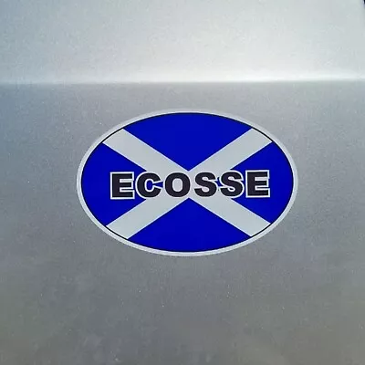 Scotland Scottish Ecosse Saltire Flag Oval Vinyl Sticker Decal For Car 120x80mm • £2.59