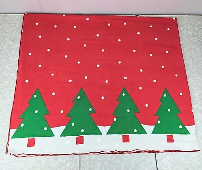 Vtg Marimekko Christmas Tree Tablecloth Merry! By Fallani & Cohn 52” X 60” • $49.95