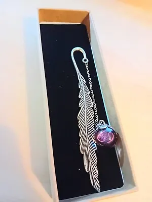 Handmade Metal Feather Pendant Bookmark • £4.60