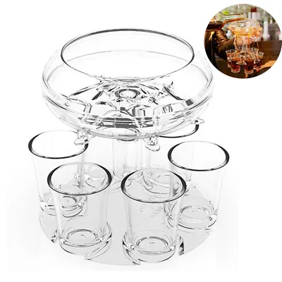 6 Shot Wine Dispenser Food Grade Acrylic Liquor Dispenser Cocktail Home Party • £11.45