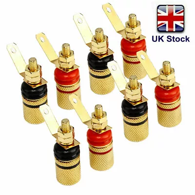 £5.98 • Buy 8x4mm Amplifier Speaker Terminal Binding Post Banana Plug Socket Connectors
