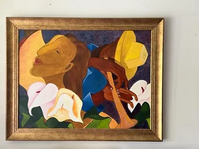 Painting By Haitian Artist REGINE MERCIER 40x30 • $1500