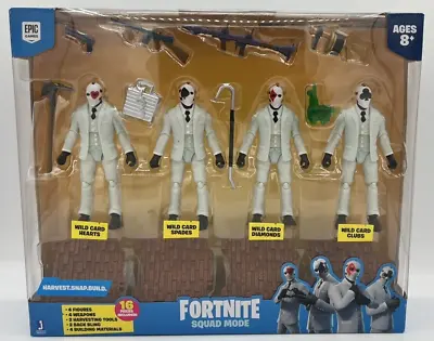 Fortnite Squad Mode Highstakes (Amazon Exclusive) Wild Card 4 Pack Jazwares 4in • $29.95