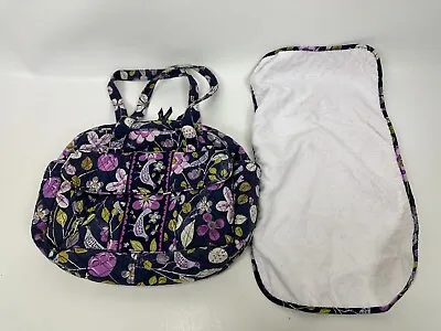 Vera Bradley Heather Paisley Purple XL Tote Carry All Diaper Bag  With Mat • $34.99