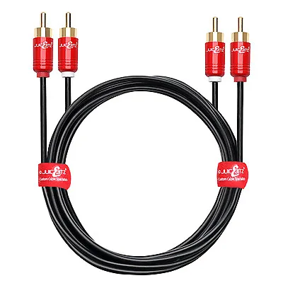 Premium SHIELDED Twin 2 X RCA Cable Male To Male Audio 99% OFC Stereo Phono Lead • £10.99