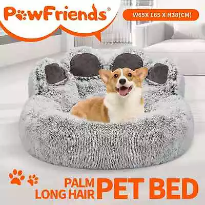 Warm Plush Pet Calming Bed Soft Cozy  Paw Nest For Cats Dogs Comfy Cave M • $38.65