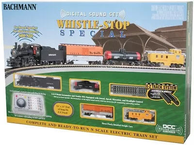 Bachmann N Scale Whistle Stop Train Set W/DCC E-Z Command Controller BAC24133! • $584.41