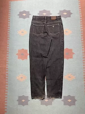 Vintage Y2k Guess Baggy Jeans Pascal Loose Tapered Skater Black Grunge 30x32 • $40