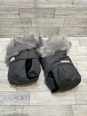 7 AM Enfant Warmmuffs Tundra Plush Stroller Hand Muff/Gloves - Heather Gray Fur • $40