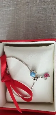 Kit Heath Kids Bracelet Charms 9 Flower Blue 925 Boxed Christmas Birthday • £25