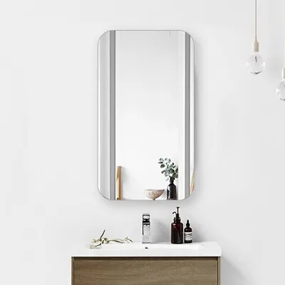 SATURN 900x450mm Soft Rectangular Oval Matte White Mirror Shaving Cabinet • $275