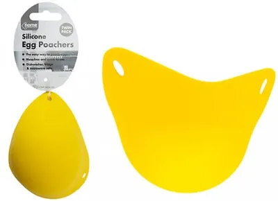 2 PCS Silicone Egg Poacher Poach Poaching Kitchen Poached Cup Pods Pan • £2.89