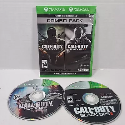 Call Of Duty: Black Ops 1 & 2 Combo Pack (Xbox 360 One  2015) No Manual • $26.99