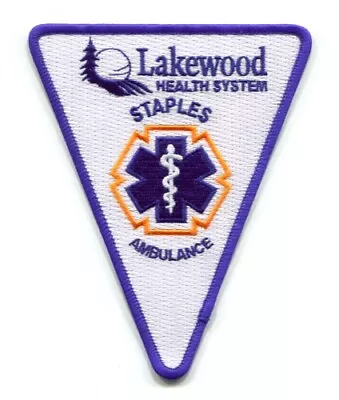 Lakewood Health System Staples Ambulance EMS Patch Minnesota MN Fire Rescue • $3.95