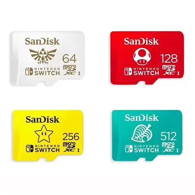 SanDisk 64GB 128GB 256GB 512GB Micro SD XC C10 Memory Card For Nintendo Switch • £12.79