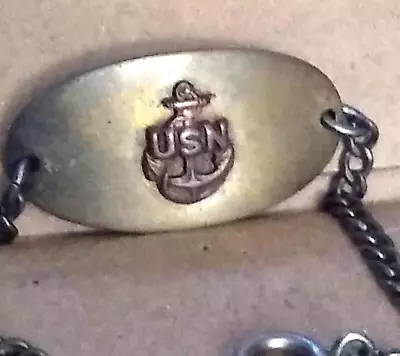 Vintage Military Navy Usn  6-1/4  Bracelet Brass Jewelry • $9.99