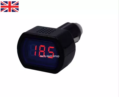 Car Bike Camper 12V/24 LED Car Cigarette Lighter Volt Voltage Gauge Meter Tester • £6.99