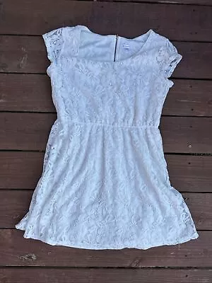 Xhileration Women's Dress Size Extra Large XL Mini Lace White Zipper Back • $12.99