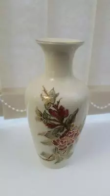 Pretty Zsolnay Pecs Baluster Vase With Gilded Floral Decoration #2 • £19.95