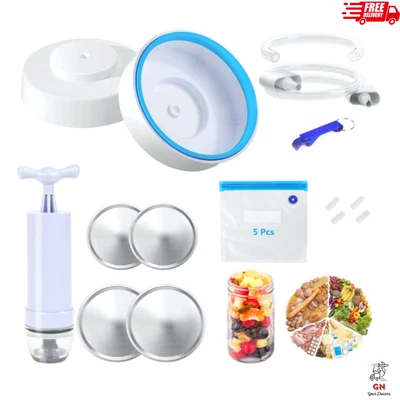 $12.44 • Buy Mason Jar Vacuum Sealer Kit For Foodsaver Food Saver Jar Sealer Attachment Food