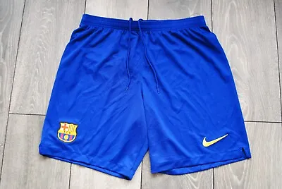 Nike Fc Barcelona Home Football Soccer Shorts 2019/2020 Blue Size Mens Medium • $29.99