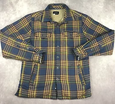 Marmot Ridgefield Sherpa Lined Flannel Shirt Jacket Mens Small S Plaid Outdoors • $59.97