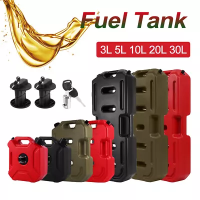 3L 5L 10L 20L 30L Fuel Gas Oil Storage Tank Can Container For Jeep UTV ATV Truck • $33.29